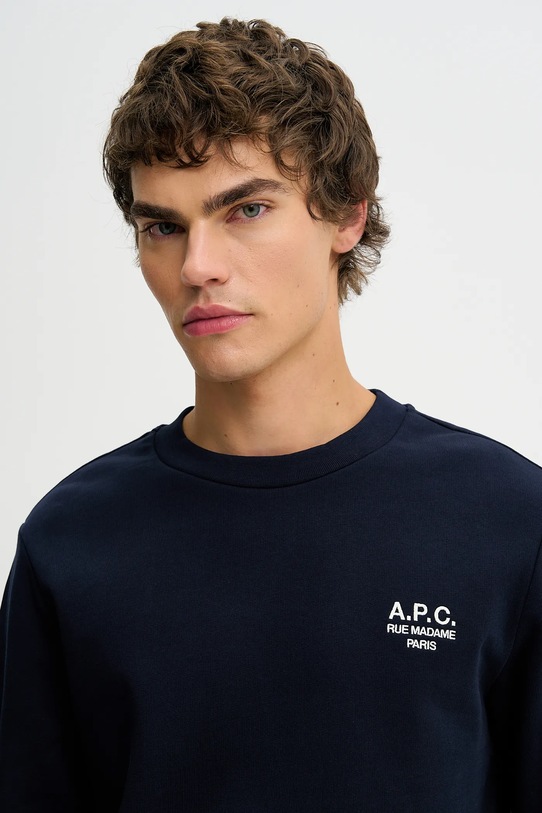 A.P.C. bluza Standard Rue Madame Gots granatowy COHBV.M27913.TIQ