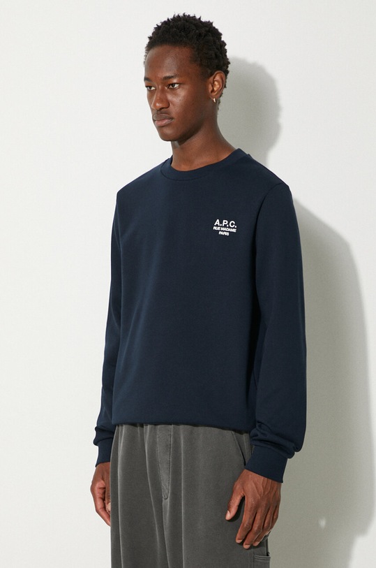 Суичър A.P.C. Standard Rue Madame Gots тъмносин COHBV.M27913.TIQ