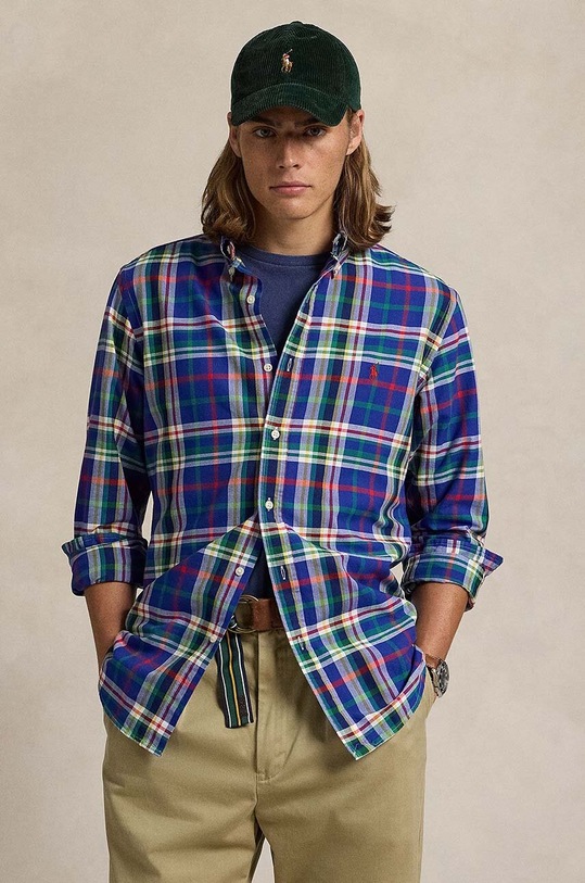 Памучна риза Polo Ralph Lauren Classic Oxford каре син 710953709