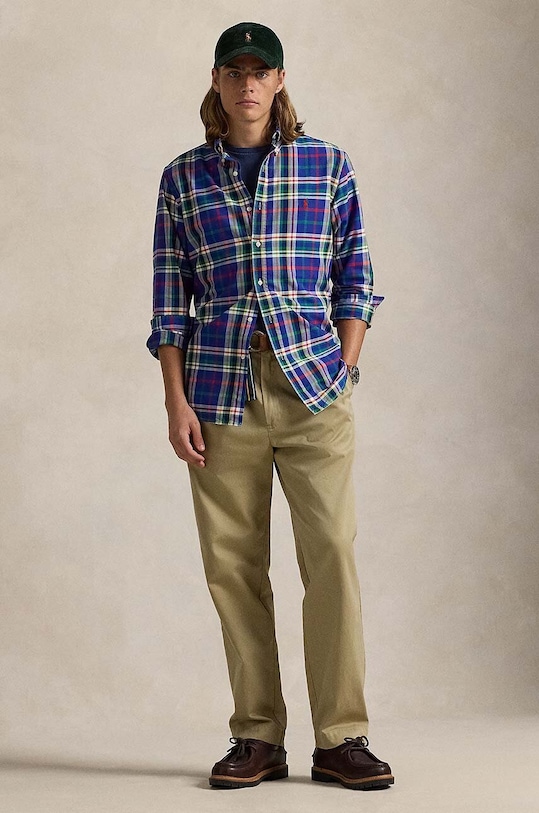 Дрехи Памучна риза Polo Ralph Lauren Classic Oxford 710953709 син