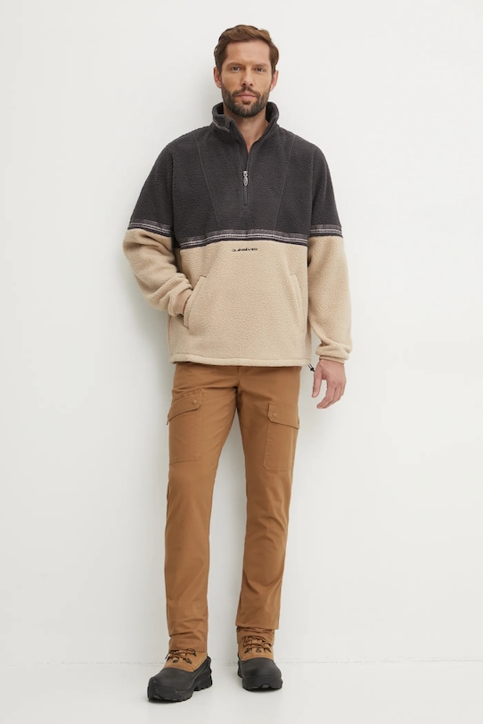 Fleecová mikina Quiksilver Take Us Back Block EQYFT04974 šedá AW24