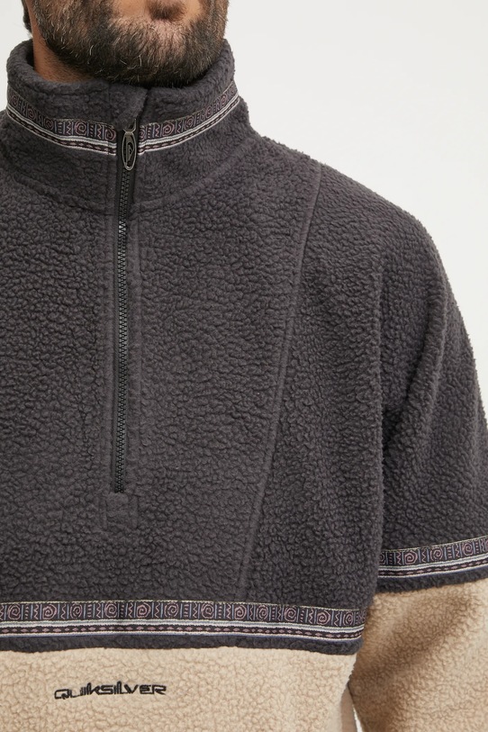 Fleecová mikina Quiksilver Take Us Back Block EQYFT04974 šedá
