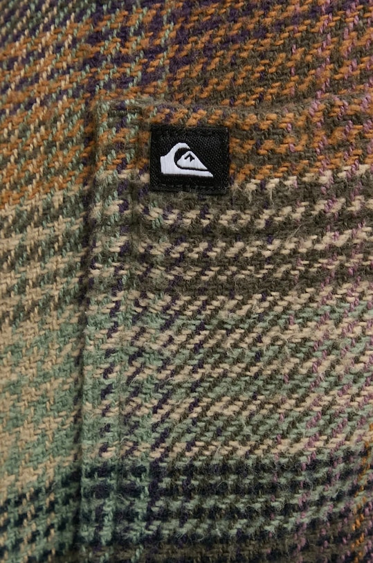 Бавовняна куртка-сорочка Quiksilver Sandbar AQYWT03367 зелений