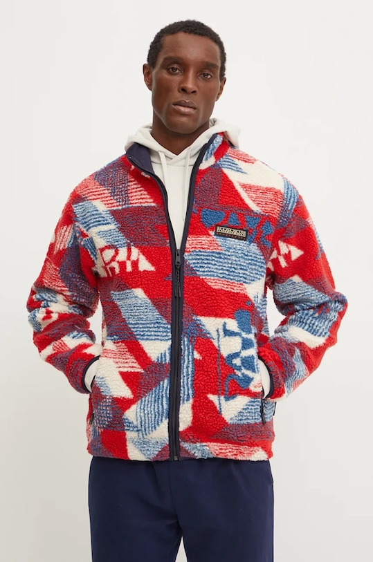 Napapijri fleece sweatshirt T-Argient Planet friendly red NP0A4HZJFAU1