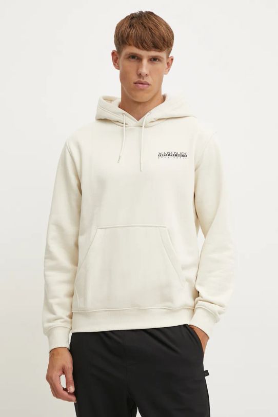 Mikina Napapijri B-Linth s kapucí béžová NP0A4I9RN1J1