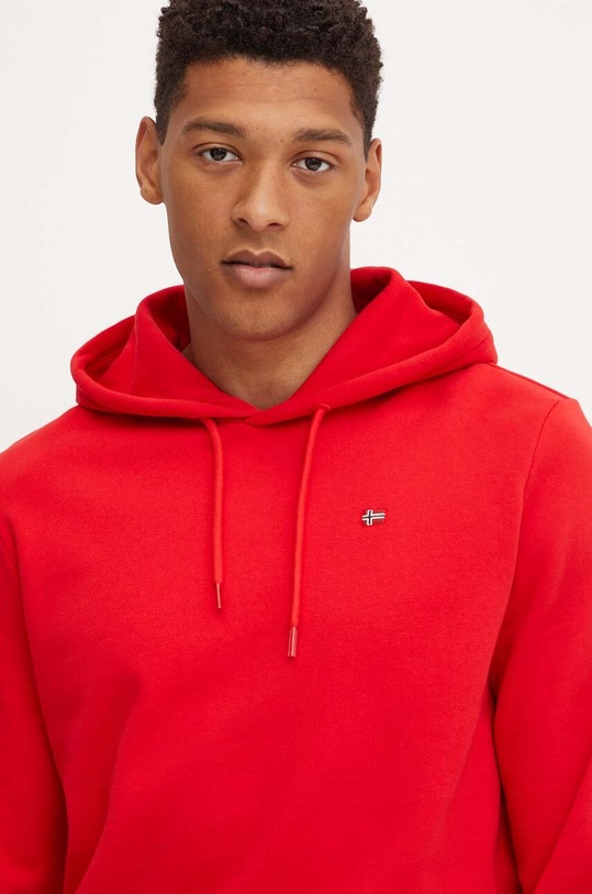 Napapijri sweatshirt Balis Hood plain red NP0A4FQVR061