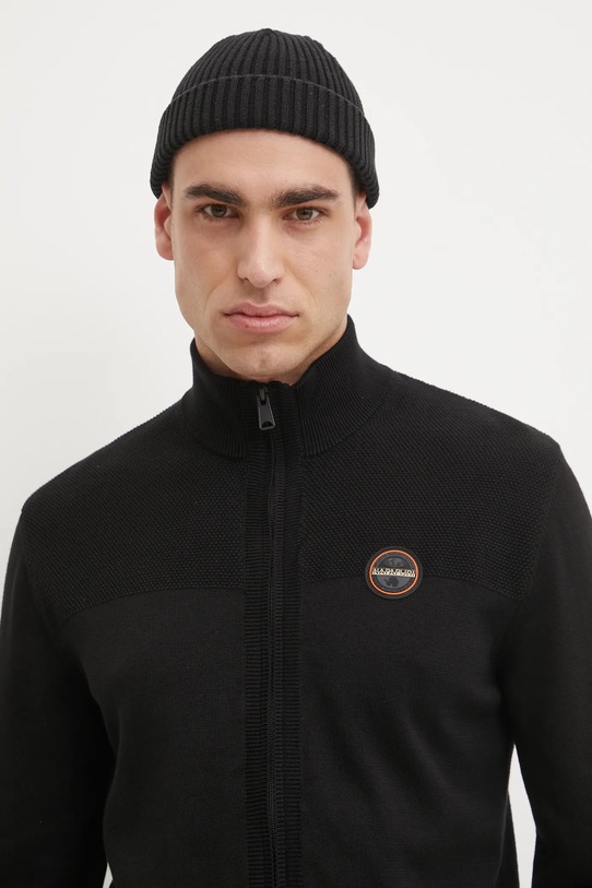 Napapijri pulover de bumbac Derri negru NP0A4HMB0411