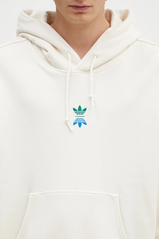 Хлопковая кофта adidas Originals RLN LNKS Hoodie бежевый IT0136