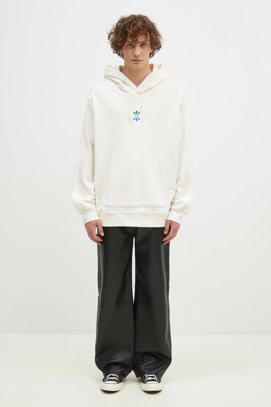 Хлопковая кофта adidas Originals RLN LNKS Hoodie IT0136 бежевый