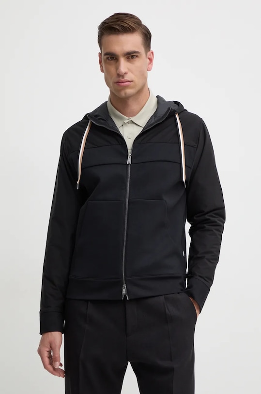 Куртка BOSS з капюшоном чорний 50524342