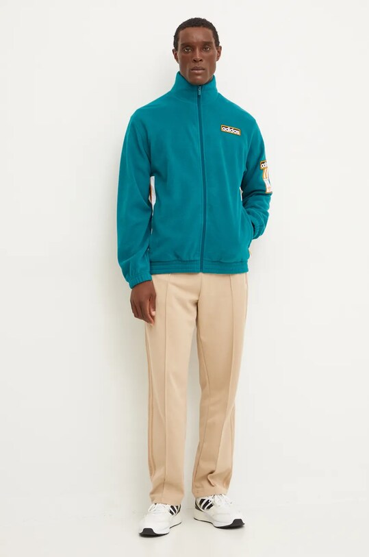 adidas Originals felső Polarfleece Adibreak Tracktop IW5815 türkiz AW24