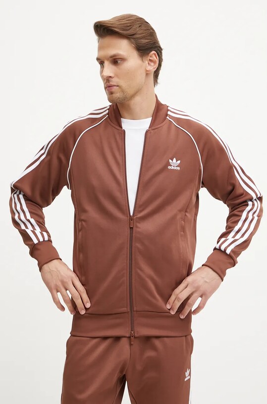 adidas Originals bluza Adicolor Classics SST Tracktop cu modele maro IY9855