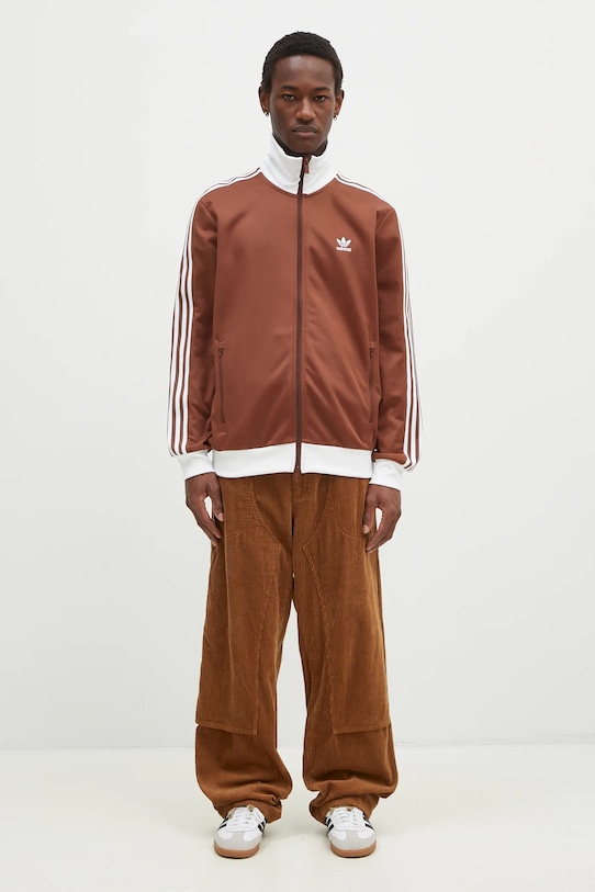 Mikina adidas Originals Beckenbauer Tracktop IY9879 hnědá