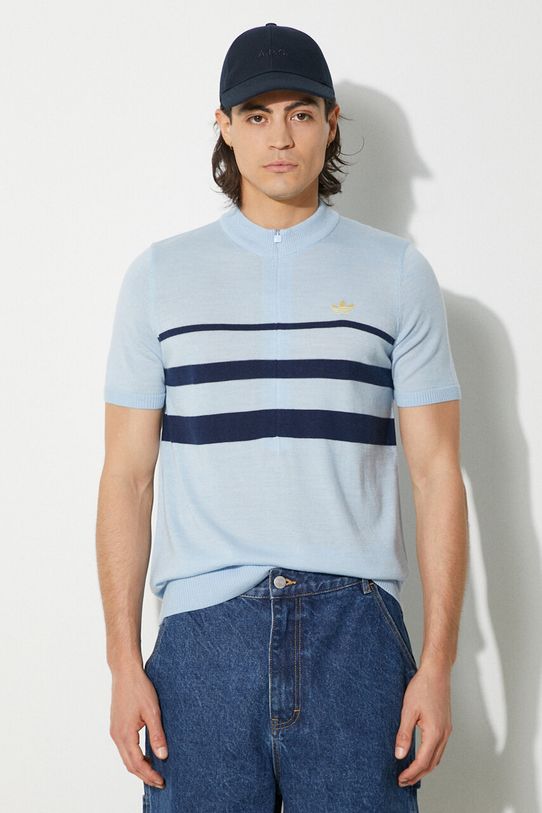 adidas Originals wool t-shirt Premium Top regular blue IY9956