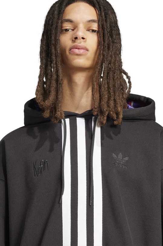 Odzież adidas Originals bluza bawełniana Korn Hoodie JG1337 czarny