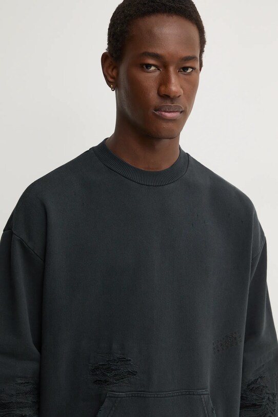 Хлопковая кофта MM6 Maison Margiela SH2GU0010.M25004 чёрный