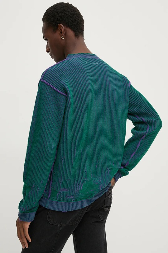 MM6 Maison Margiela sweter wełniany SH2HL0013.M13076 fioletowy