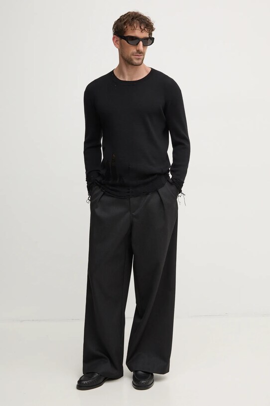 Vlněný svetr MM6 Maison Margiela SH2HL0016.M13070 černá AW24