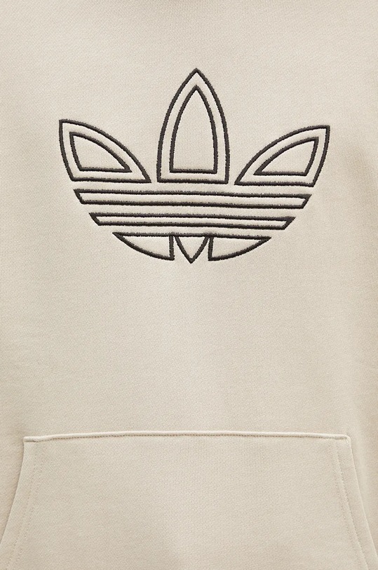 Pamučna dukserica adidas Originals Outline Hoodie bež JJ1505