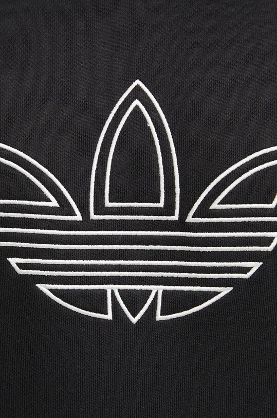 Хлопковая кофта adidas Originals Outline Hoodie JJ1506 чёрный