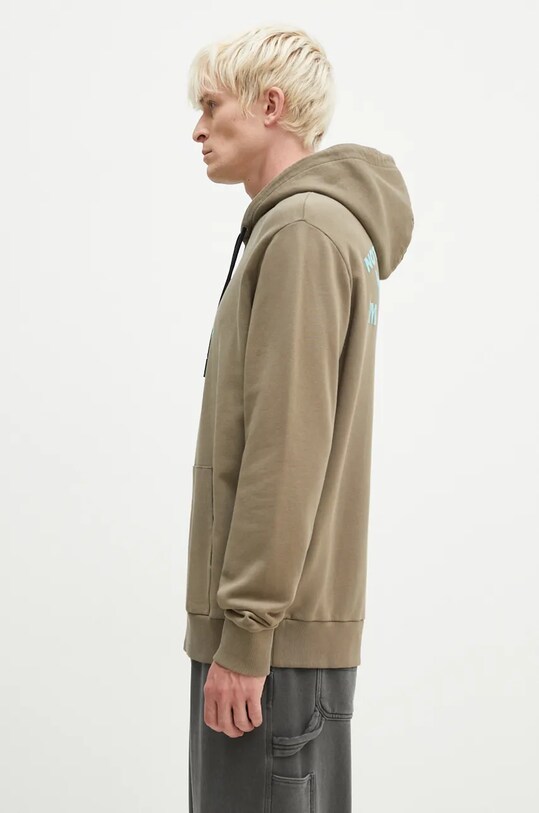 Бавовняна кофта Marcelo Burlon Vintage Logo CMBB007F24FLE0056E4D зелений AW24