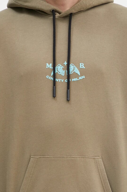 Бавовняна кофта Marcelo Burlon Vintage Logo зелений CMBB007F24FLE0056E4D