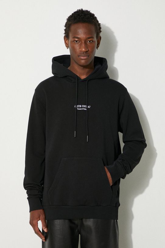 Βαμβακερή μπλούζα Marcelo Burlon Que Onda Regular Hoodie απλικέ μαύρο CMBB007F24FLE0061001