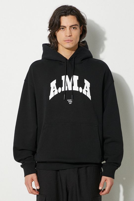 Βαμβακερή μπλούζα Marcelo Burlon Ama Comfort Hoodie στάμπα μαύρο CMBB106F24FLE0081001