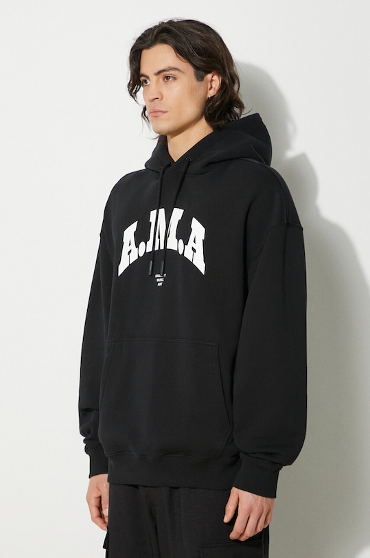 Βαμβακερή μπλούζα Marcelo Burlon Ama Comfort Hoodie μαύρο CMBB106F24FLE0081001