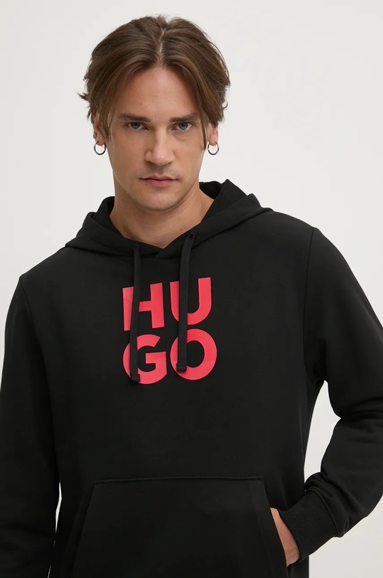 Бавовняна кофта HUGO чорний 50523848