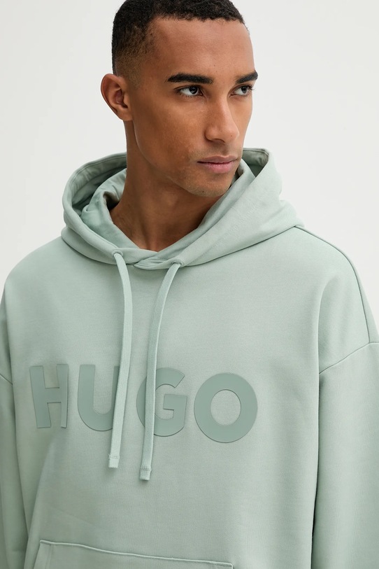 HUGO bluza bawełniana zielony 50529090