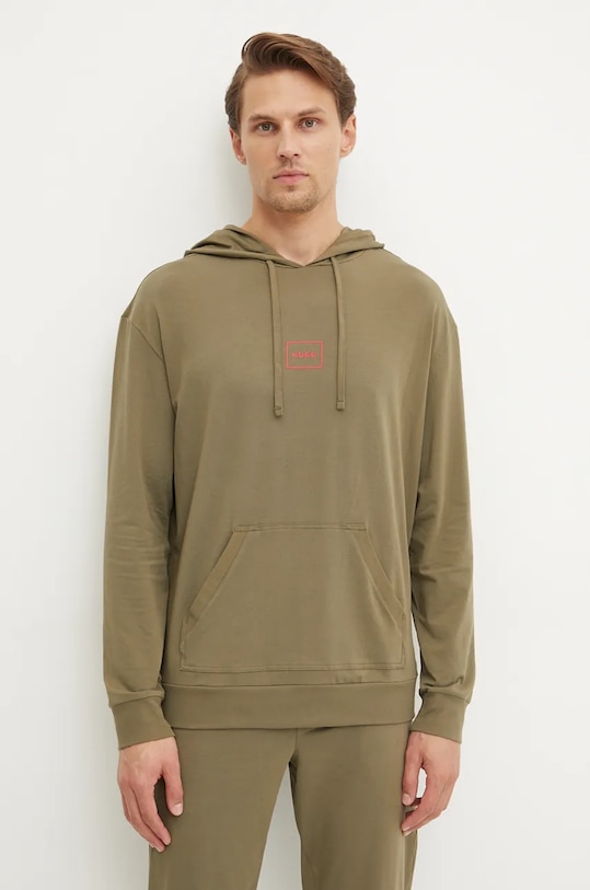 Кофта лаунж HUGO с капюшоном зелёный 50525244