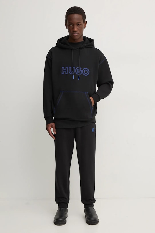 Hugo Blue hanorac de bumbac 50521697 negru AW24