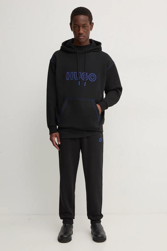 HUGO Blue bluza bawełniana 50521697 czarny AW24