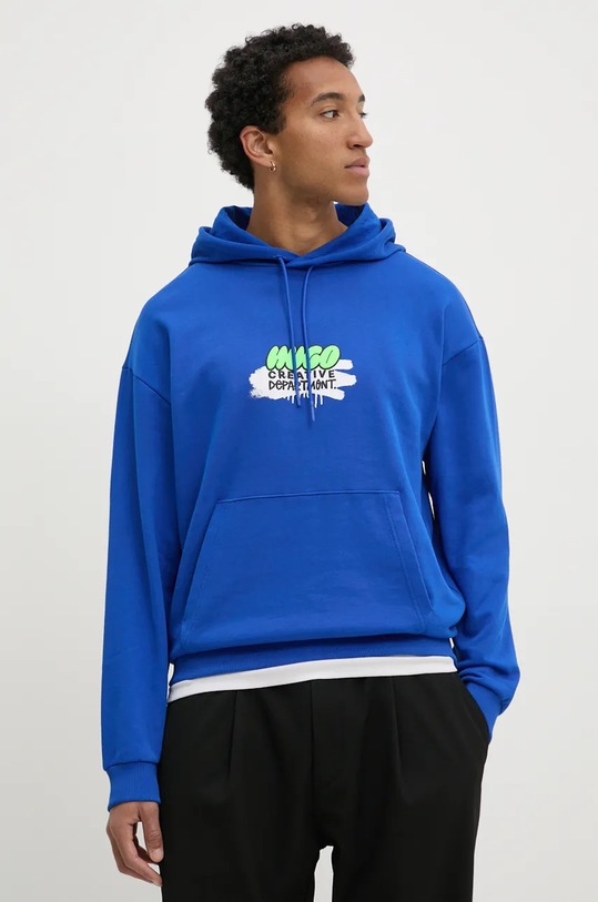 Памучен суичър Hugo Blue памук син 50523850