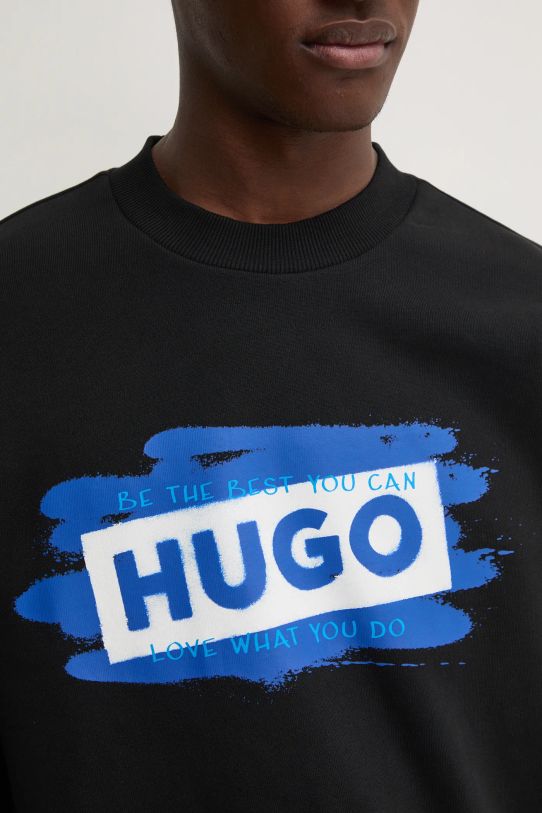 Бавовняна кофта Hugo Blue 50525316 чорний