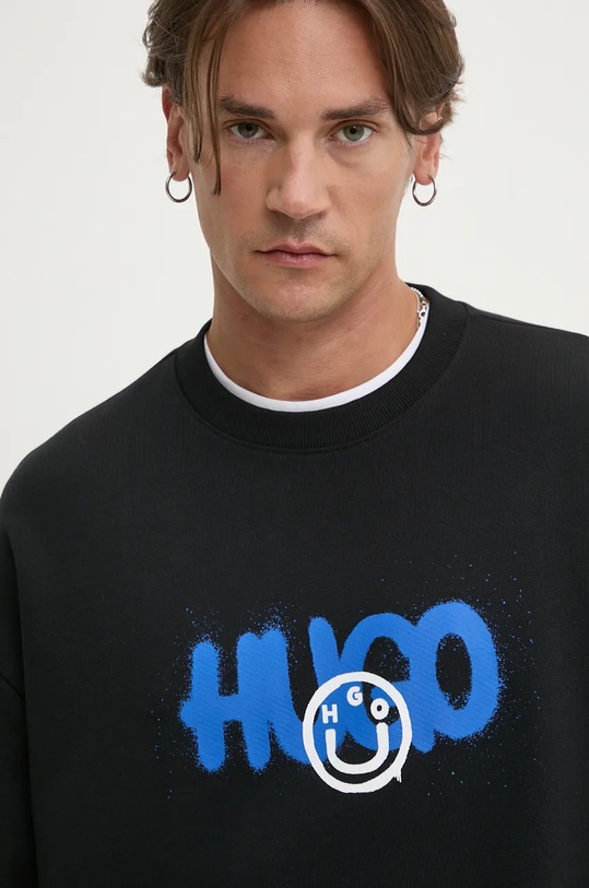 HUGO Blue bluza bawełniana czarny 50532312
