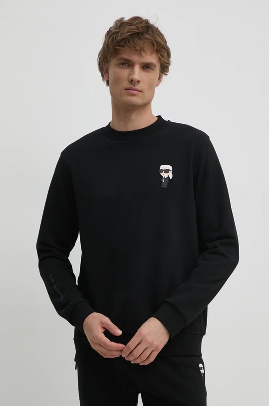 Karl Lagerfeld bluza aplikacja czarny 544910.705035