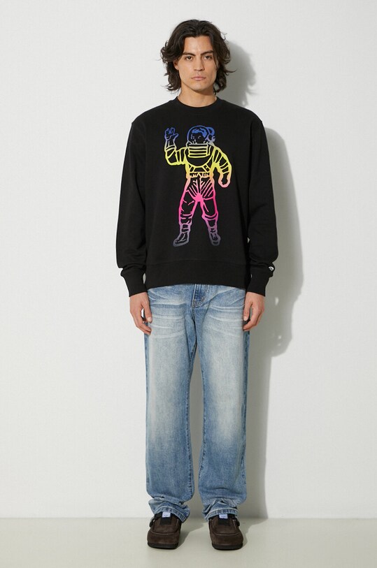 Хлопковая кофта Billionaire Boys Club Standing Astro Crewneck B24228 чёрный AW24