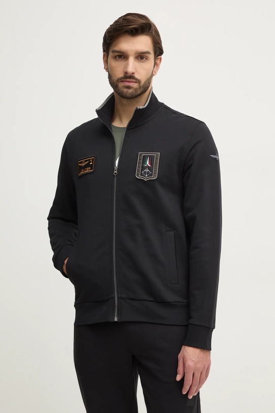 Aeronautica Militare bluza bawełniana aplikacja czarny FE1935F563
