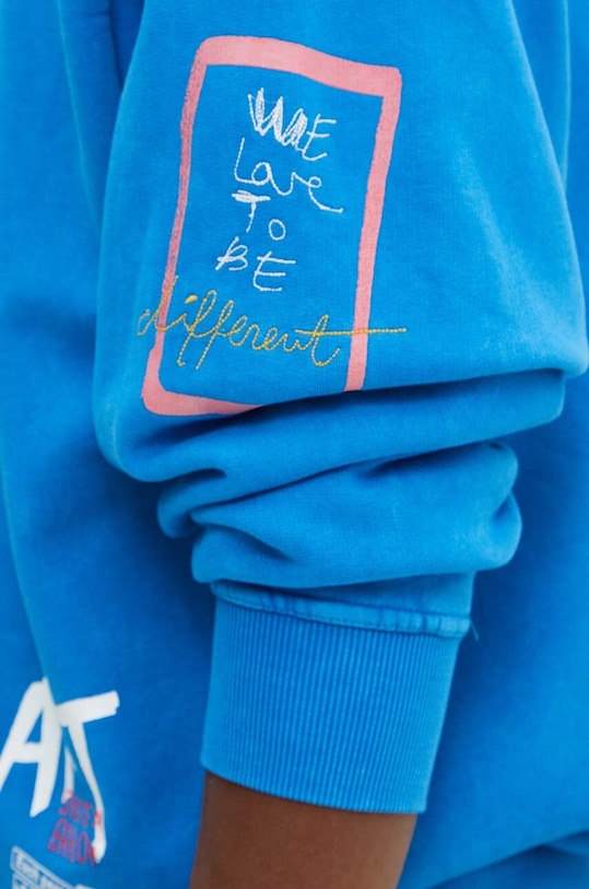 Bavlněná mikina Desigual PENSILVANIA 24WMSK12 modrá