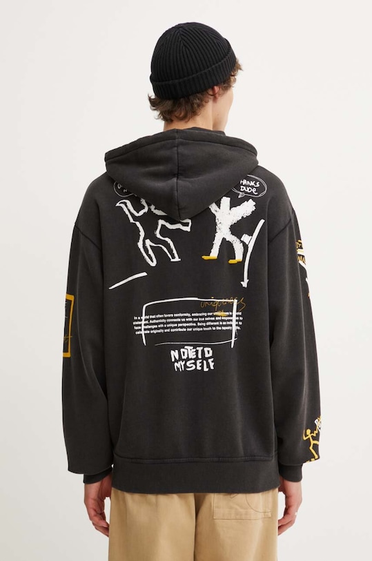 Odzież Desigual bluza bawełniana ANUAR 24WMSK06 szary