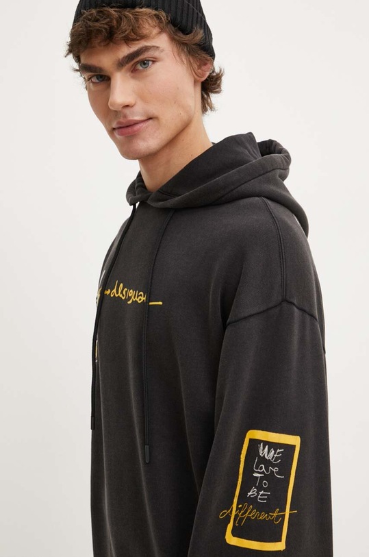 Desigual bluza bawełniana ANUAR szary 24WMSK06