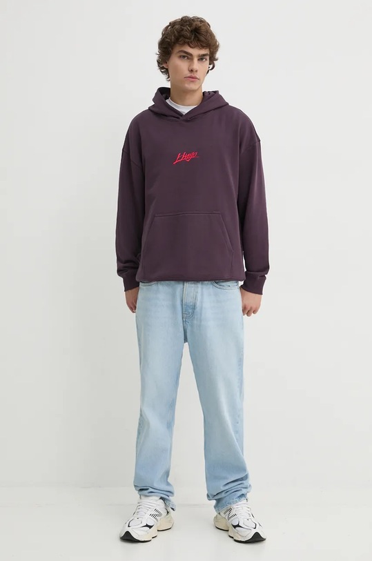 HUGO hanorac de bumbac 50521070 violet AW24