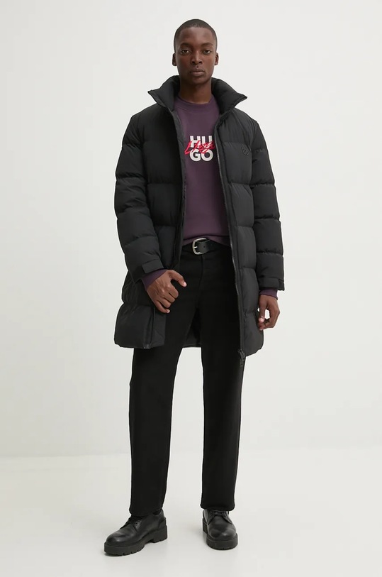 Pamučna dukserica HUGO ljubičasta 50521081