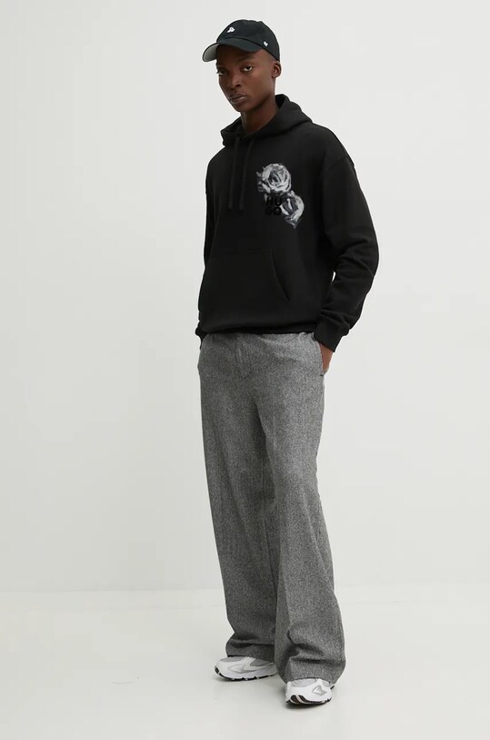 HUGO bluza bawełniana 50524274 czarny AW24