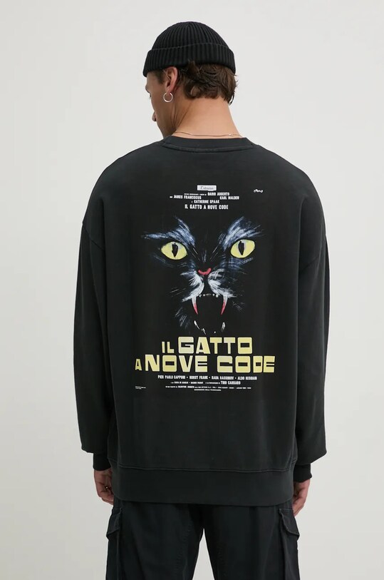 HUGO hanorac de bumbac 50525118 negru AW24