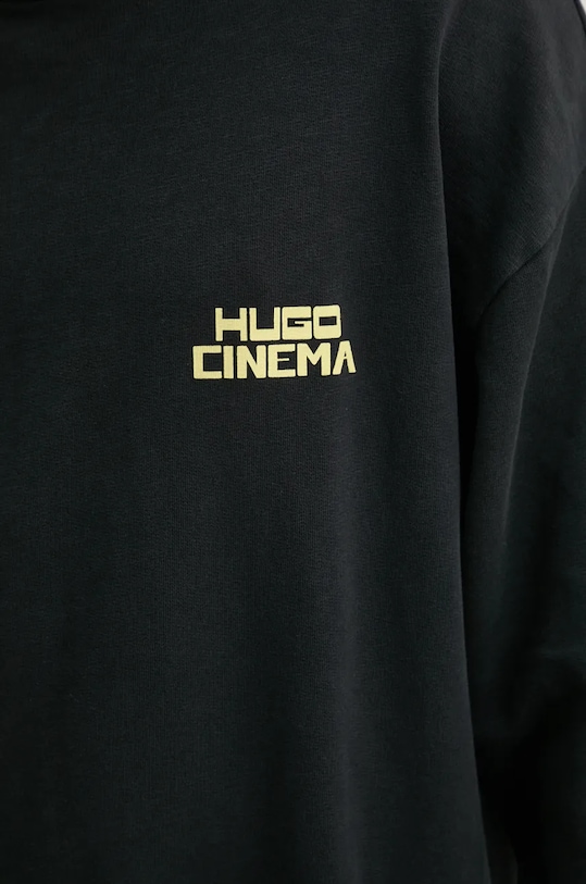 Памучен суичър HUGO 50525118 черен