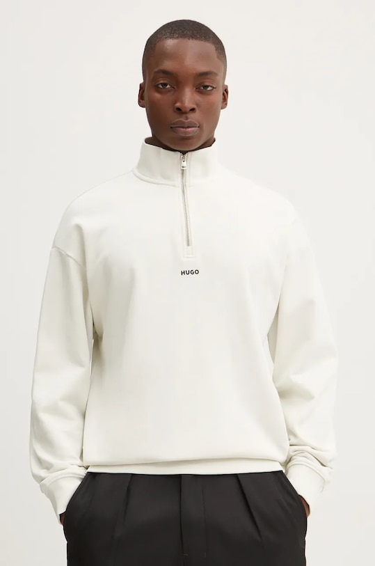 HUGO hanorac de bumbac Durty244 uni bej 50525881