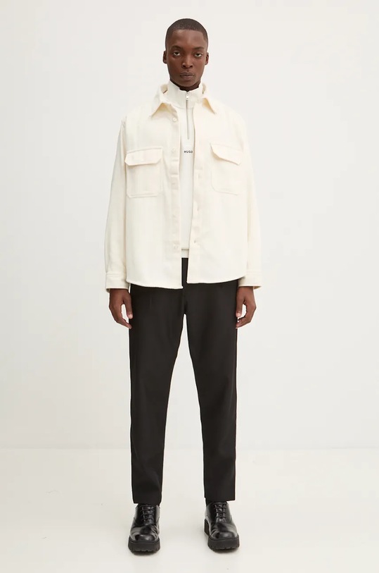 HUGO hanorac de bumbac Durty244 50525881 bej SS26